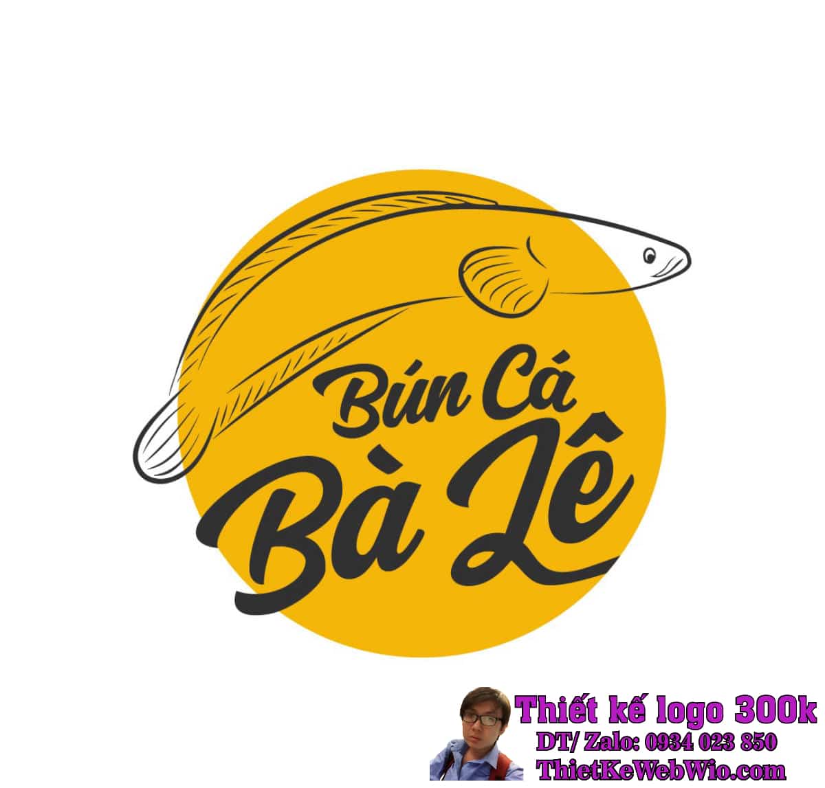 Thiết Kế Logo Ẩm Thực Bún Cá Bà Lê Thiết Kế Logo Ẩm Thực Bún Cá Bà Lê