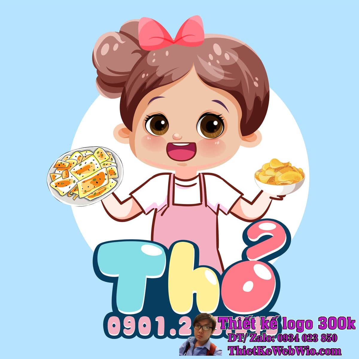 Thiết Kế Logo Ăn Vặt Nhà Thỏ Thiết Kế Logo Ăn Vặt Nhà Thỏ