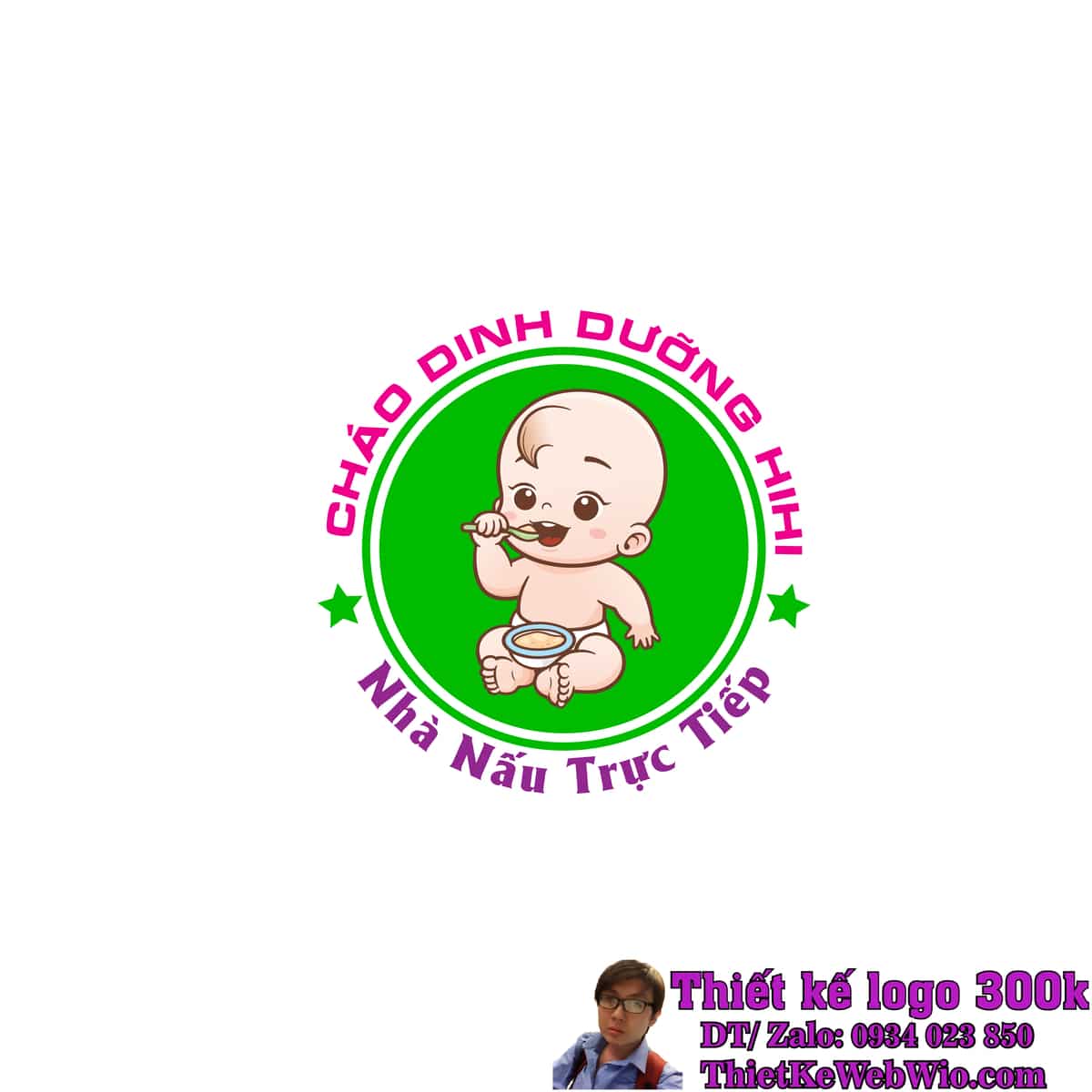 Thiết Kế Logo CHÁO DINH DƯỠNG HIHI Thiết Kế Logo CHÁO DINH DƯỠNG HIHI