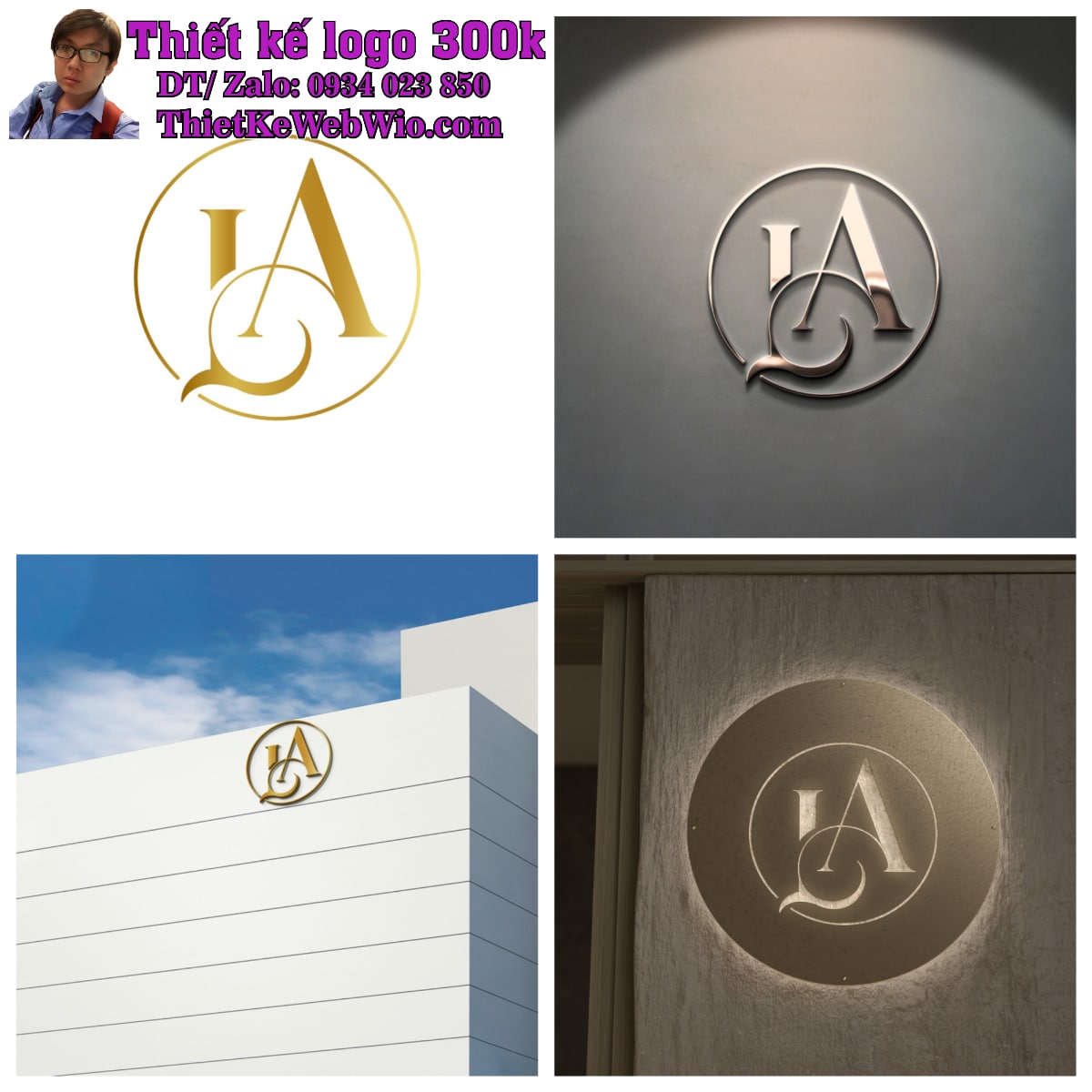 Thiết Kế Logo Đồ Gỗ LA Loan Anh Thiết Kế Logo Đồ Gỗ LA Loan Anh