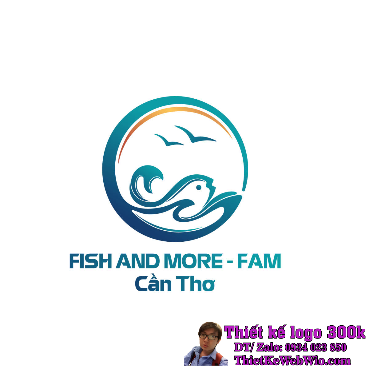 Thiết Kế Logo Nông Trại FISH AND MORE FAM Thiết Kế Logo Nông Trại FISH AND MORE FAM