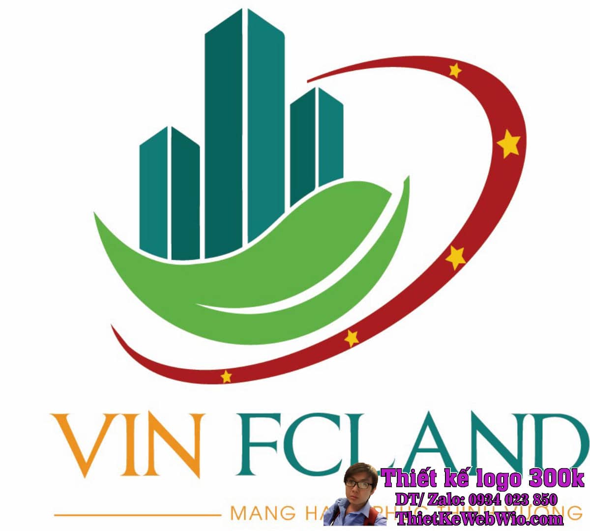Thiết kế logo Bất động sản VIN FCLAND Thiết kế logo Bất động sản VIN FCLAND