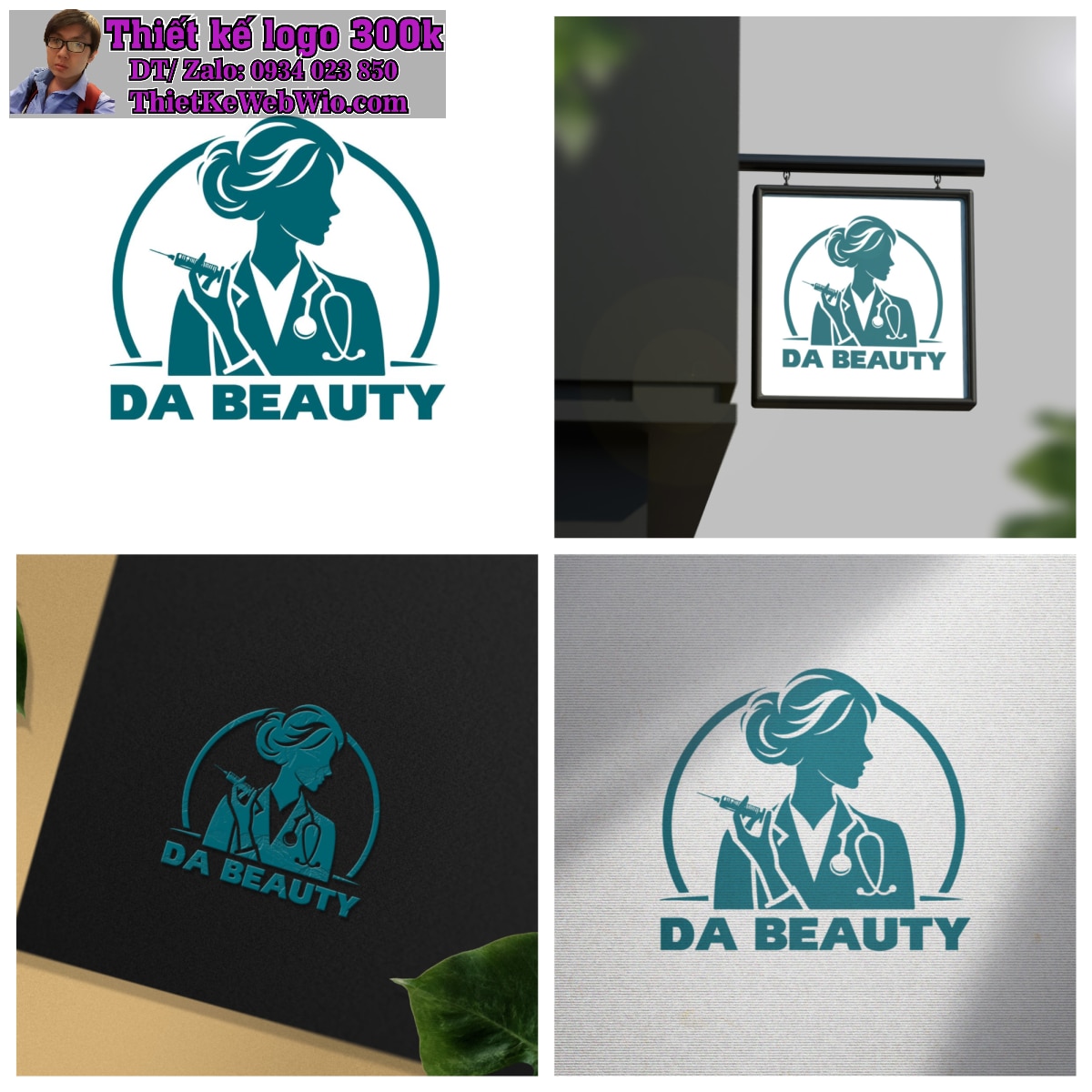 Thiết kế logo Beauty - Spa - Clinic DA Beauty Thiết kế logo Beauty - Spa - Clinic DA Beauty