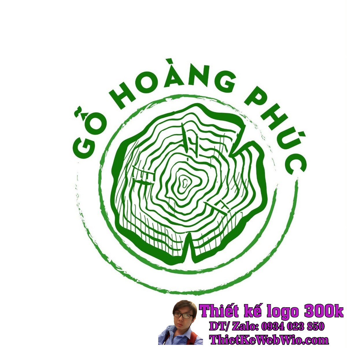 Thiết kế logo Công ty gỗ Hoàng Phúc Thiết kế logo Công ty gỗ Hoàng Phúc
