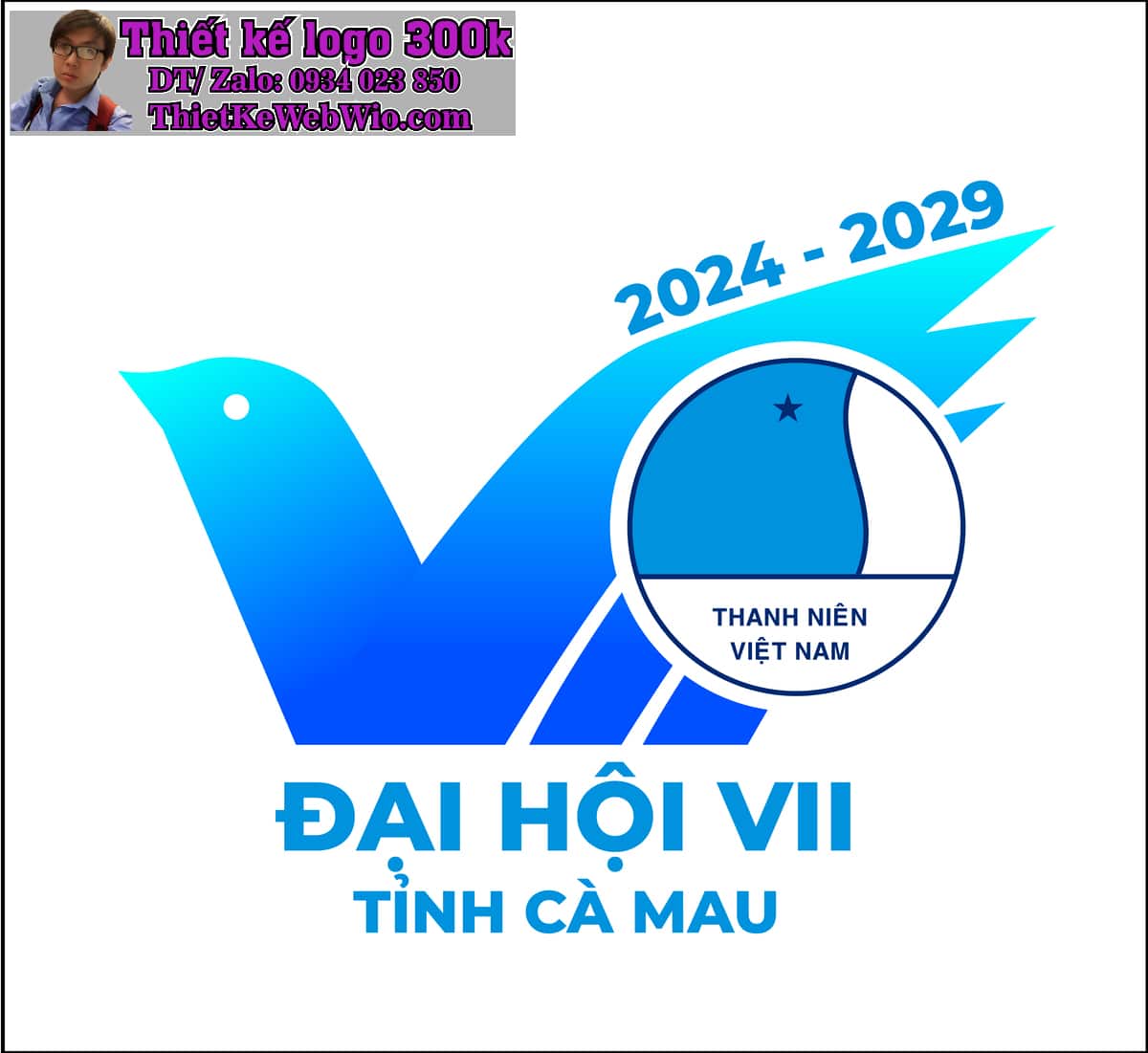 Thiết kế logo Đại hội đại biểu Hội LHTN Việt Nam TP Cà Mau Thiết kế logo Đại hội đại biểu Hội LHTN Việt Nam TP Cà Mau
