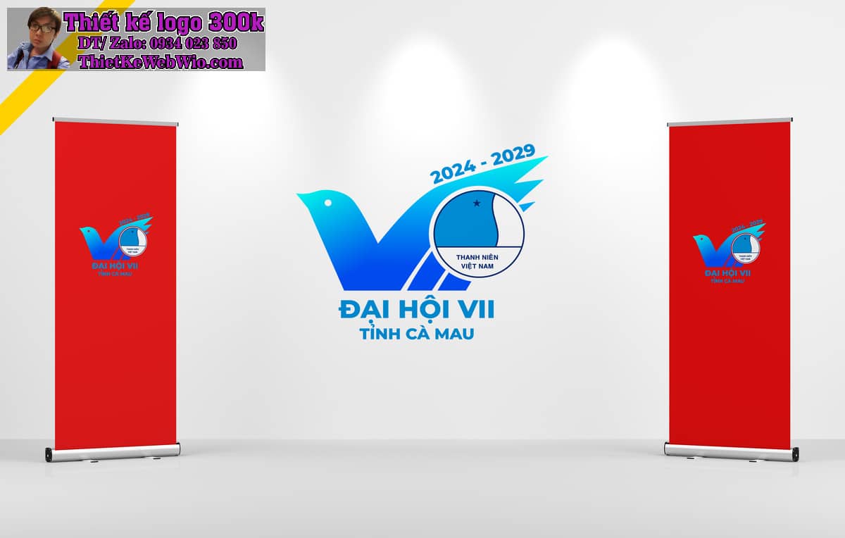 Thiết kế logo Đại hội đại biểu Hội LHTN Việt Nam TP Cà Mau Thiết kế logo Đại hội đại biểu Hội LHTN Việt Nam TP Cà Mau
