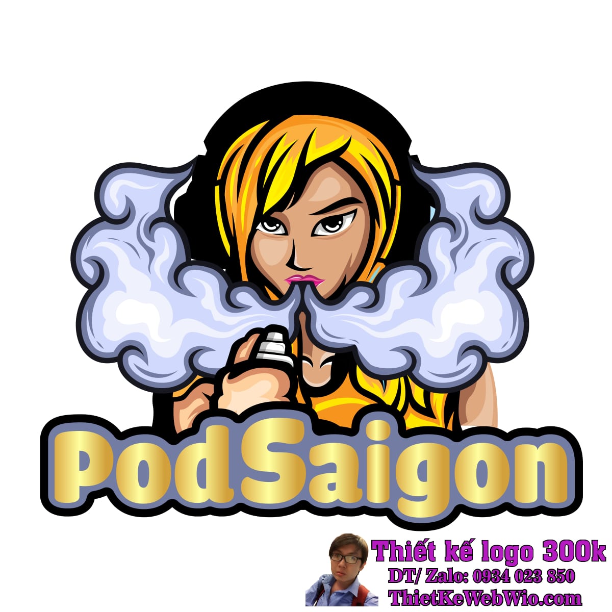 Thiết kế logo Pod Vape Pod Saigon Thiết kế logo Pod Vape Pod Saigon