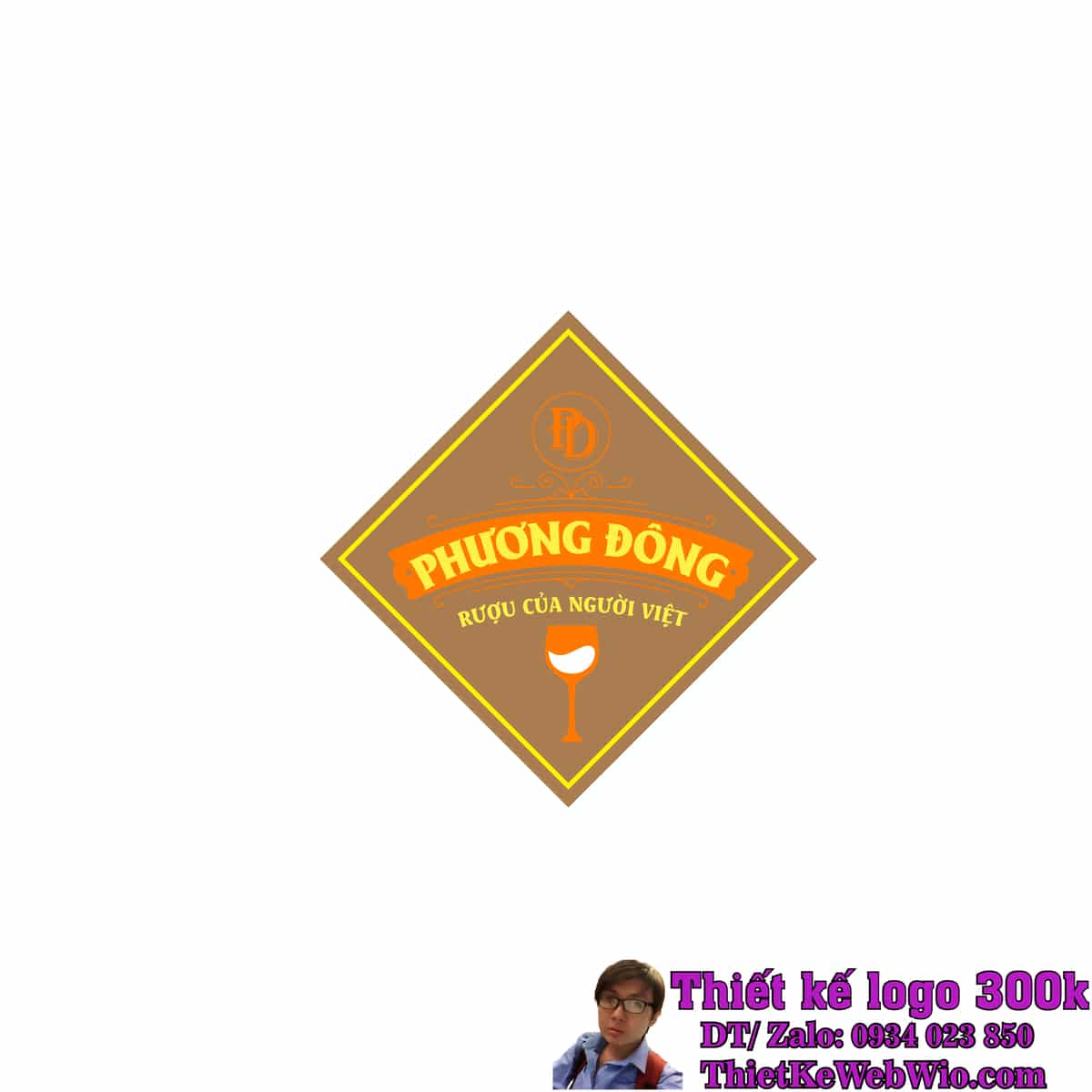 Thiết kế logo Rượu Việt Phương Đông Thiết kế logo Rượu Việt Phương Đông