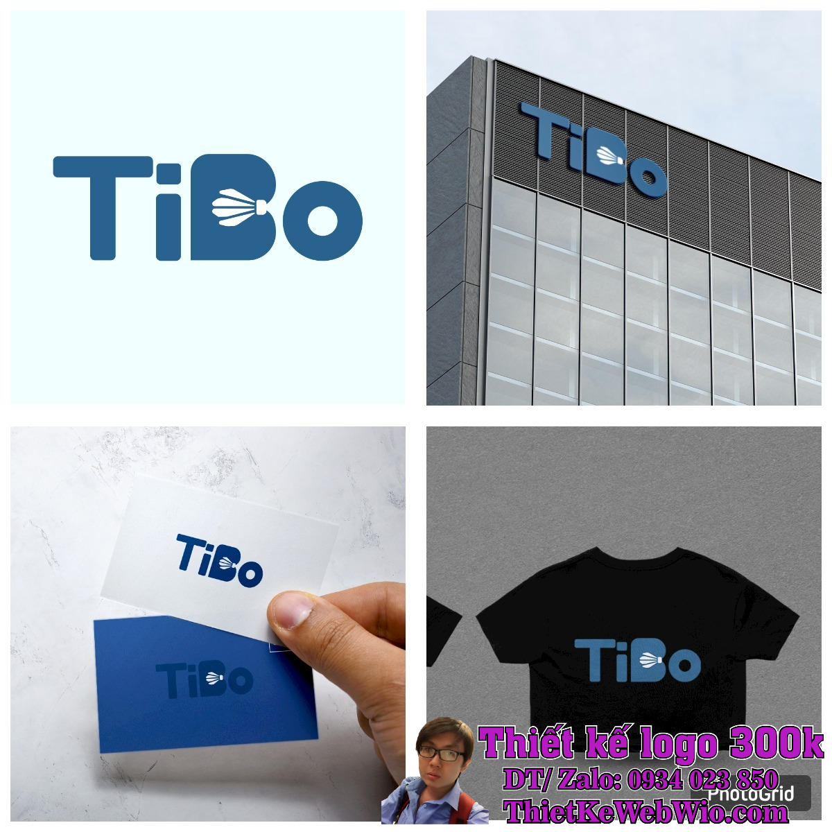 Thiết kế logo TiBo Badminton Thiết kế logo TiBo Badminton
