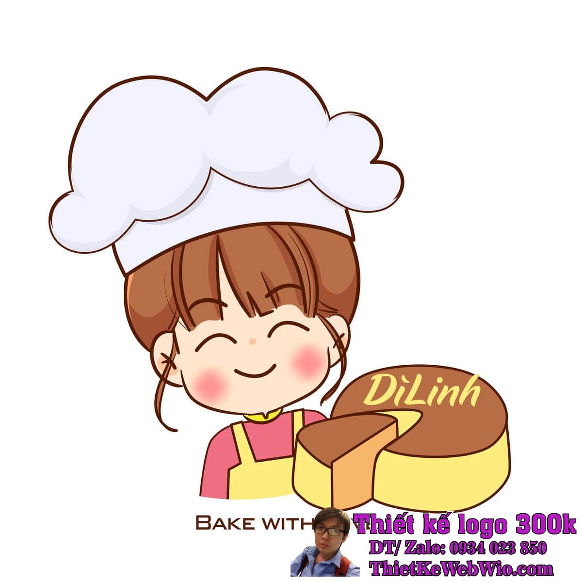 Thiết kế logo Tiệm Bánh Dì Linh Thiết kế logo Tiệm Bánh Dì Linh