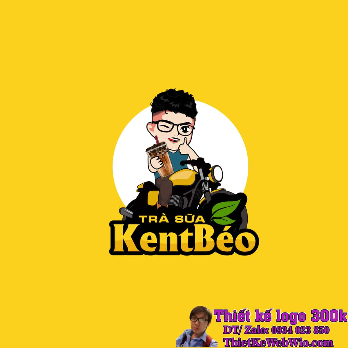 Thiết kế logo Trà sữa KentBéo Thiết kế logo Trà sữa KentBéo