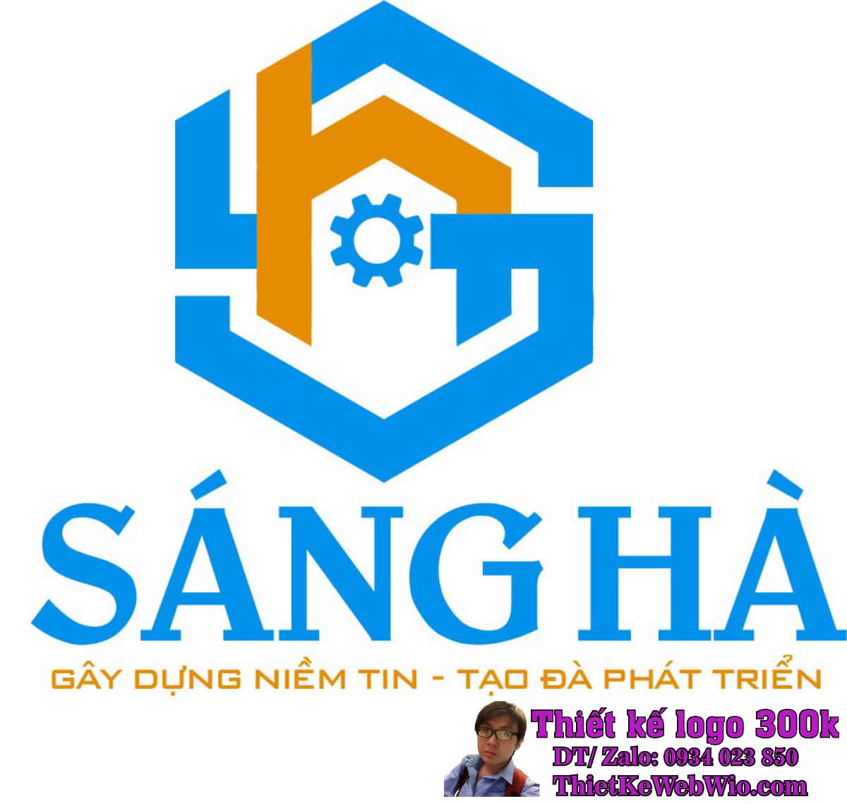 Thiết kế logo Tự động hóa Sáng Hà Thiết kế logo Tự động hóa Sáng Hà