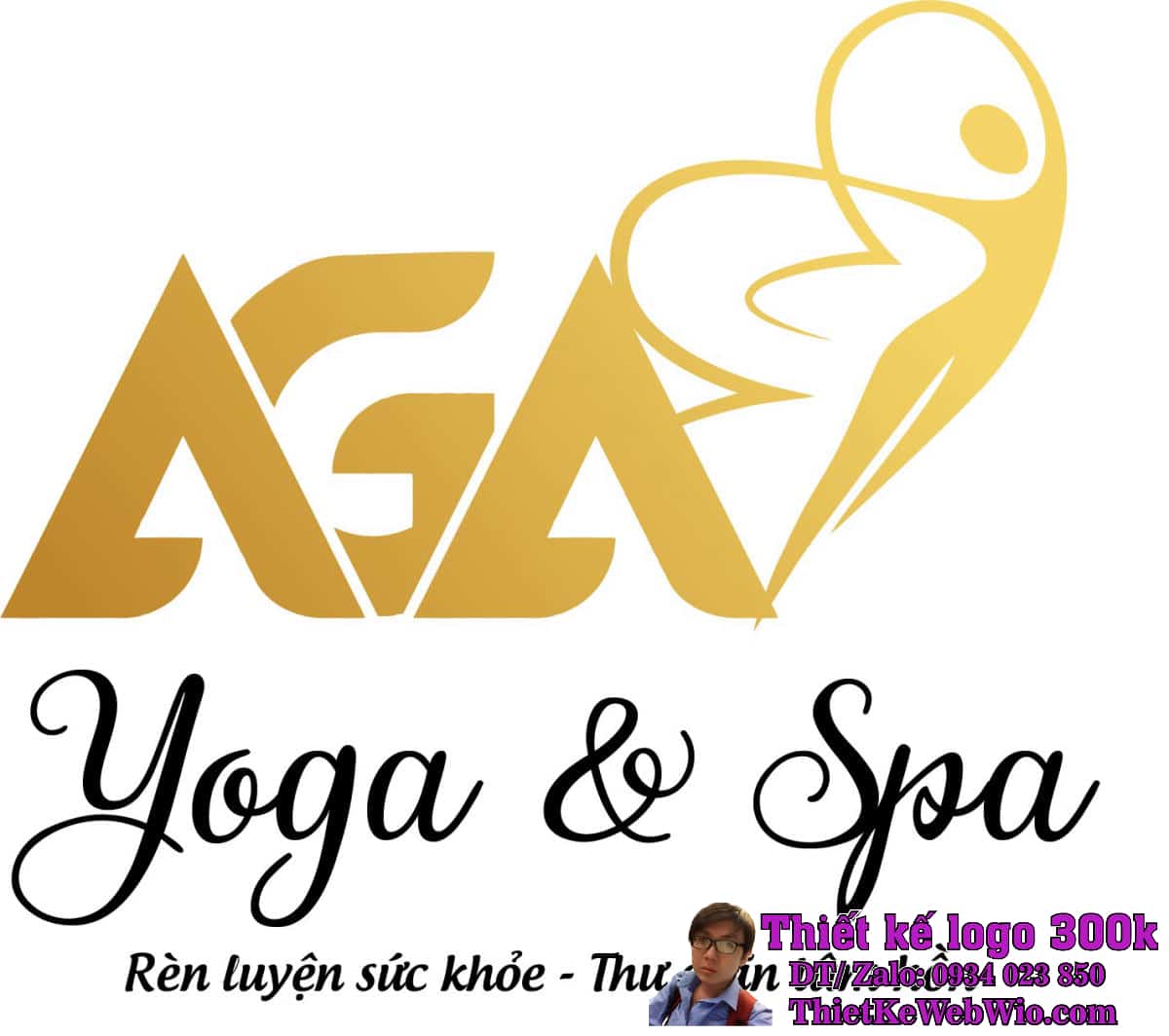 Thiết kế logo Yoga & Spa AGA Thiết kế logo Yoga & Spa AGA