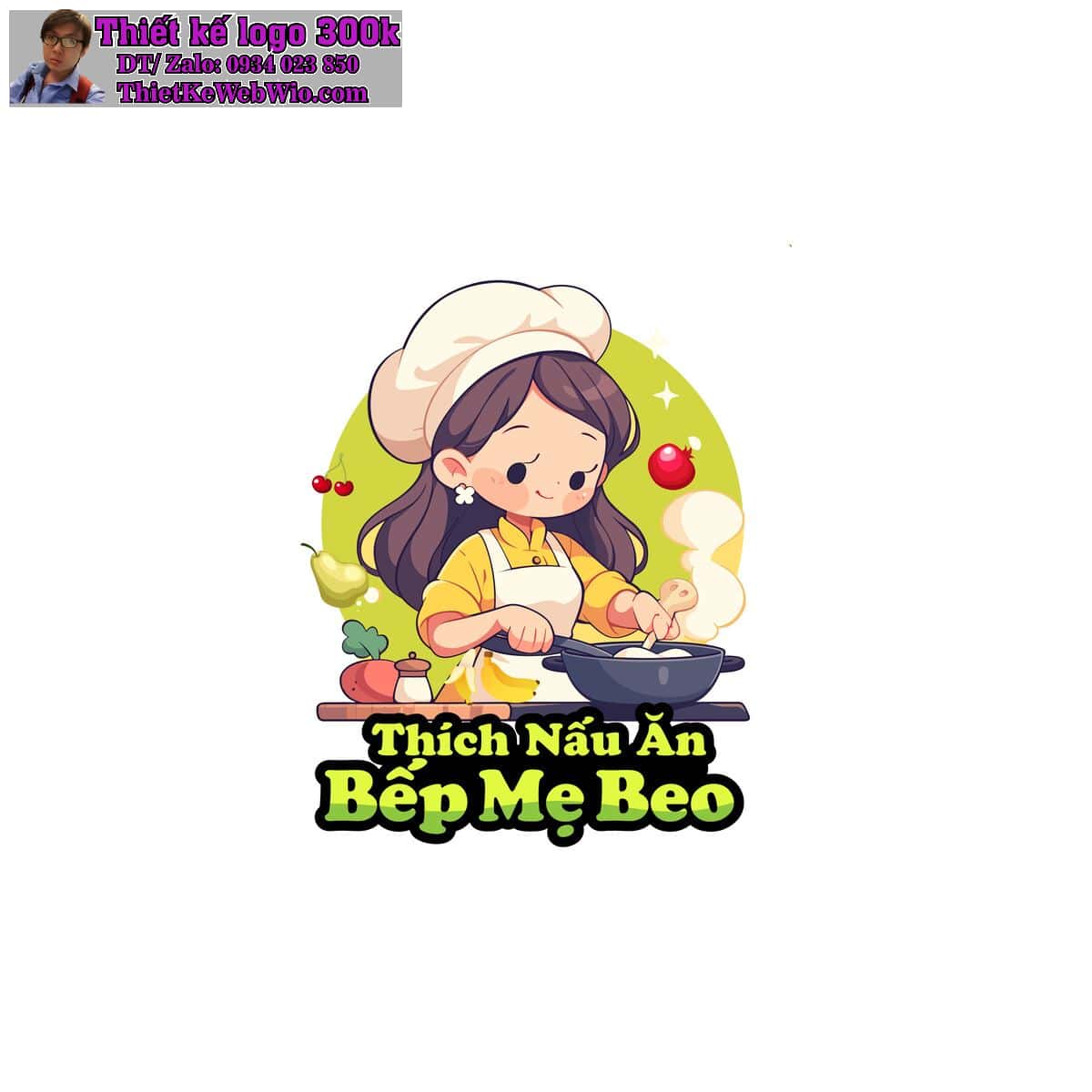 Thiết kế logo ẩm thực Thích Nấu Ăn Bếp Mẹ Beo Thiết kế logo ẩm thực Thích Nấu Ăn Bếp Mẹ Beo