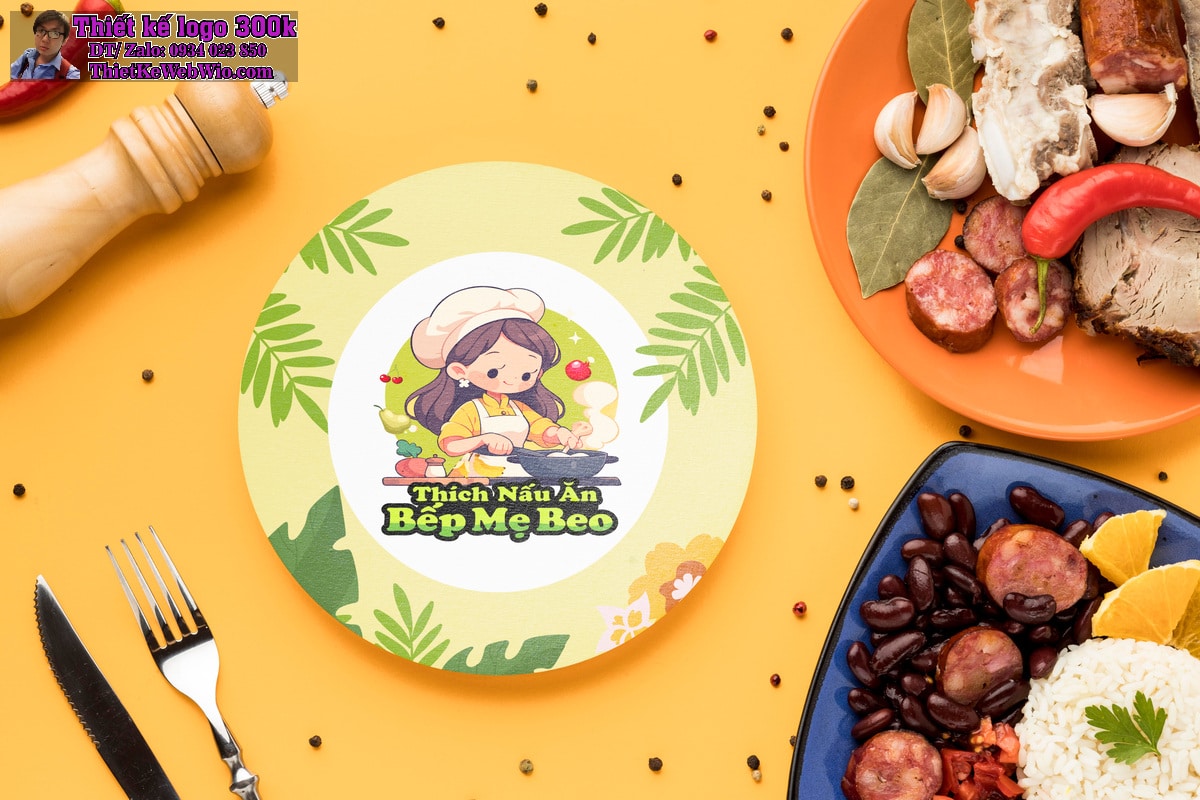 Thiết kế logo ẩm thực Thích Nấu Ăn Bếp Mẹ Beo Thiết kế logo ẩm thực Thích Nấu Ăn Bếp Mẹ Beo