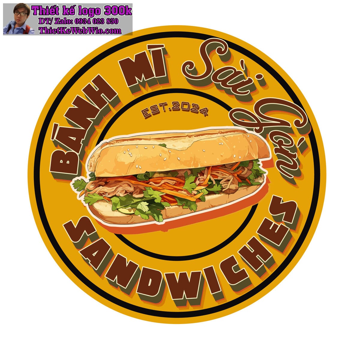 Thiết kế logo bánh mì Banh Mi Sai Gon Thiết kế logo bánh mì Banh Mi Sai Gon
