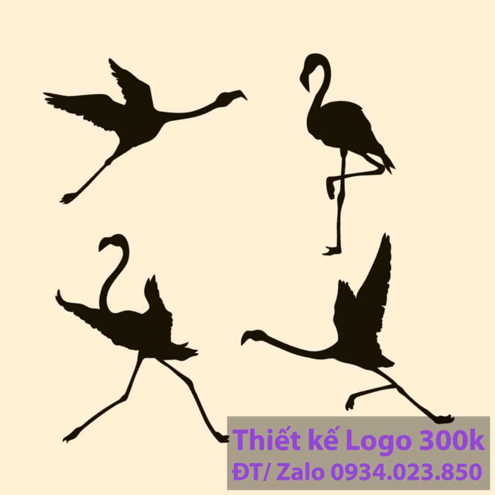 Thiết kế logo con chim hạc Thiết kế logo con chim hạc