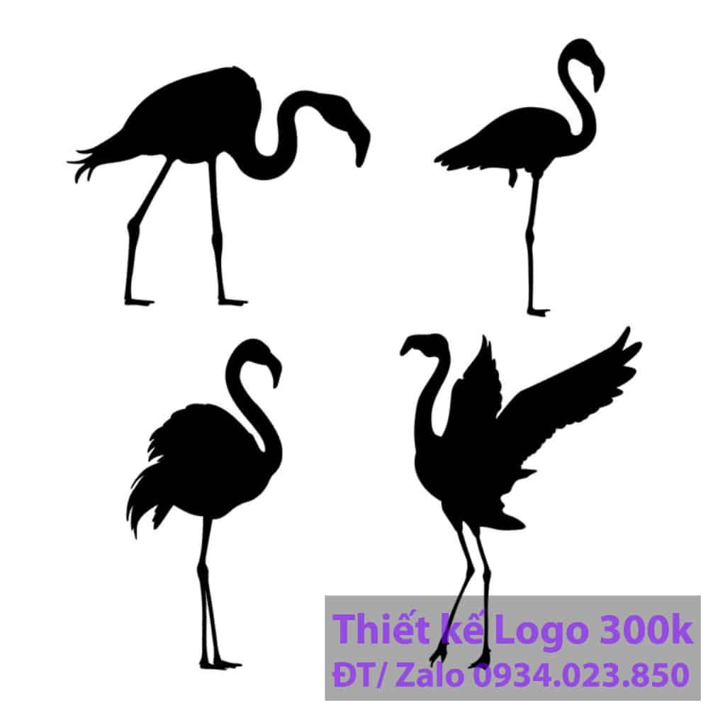Thiết kế logo con chim hạc Thiết kế logo con chim hạc
