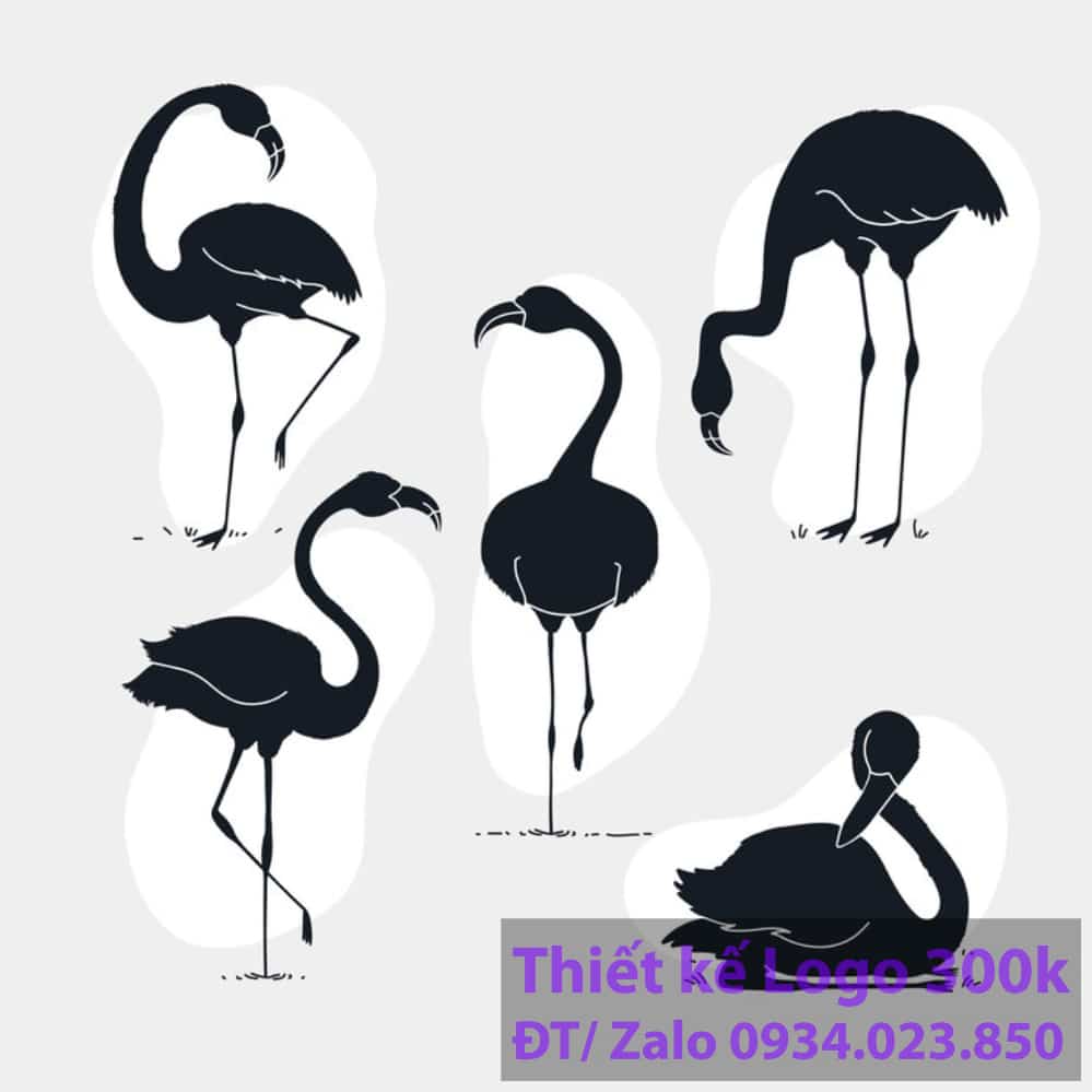 Thiết kế logo con chim hạc Thiết kế logo con chim hạc