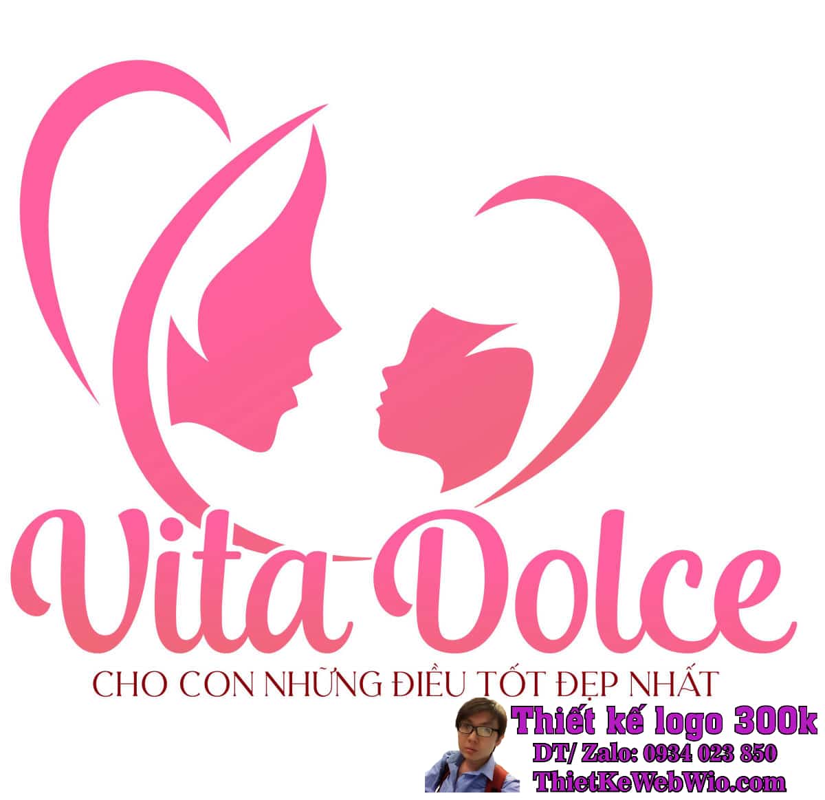 Thiết kế logo cửa hàng mẹ và bé Vita Dolce Thiết kế logo cửa hàng mẹ và bé Vita Dolce