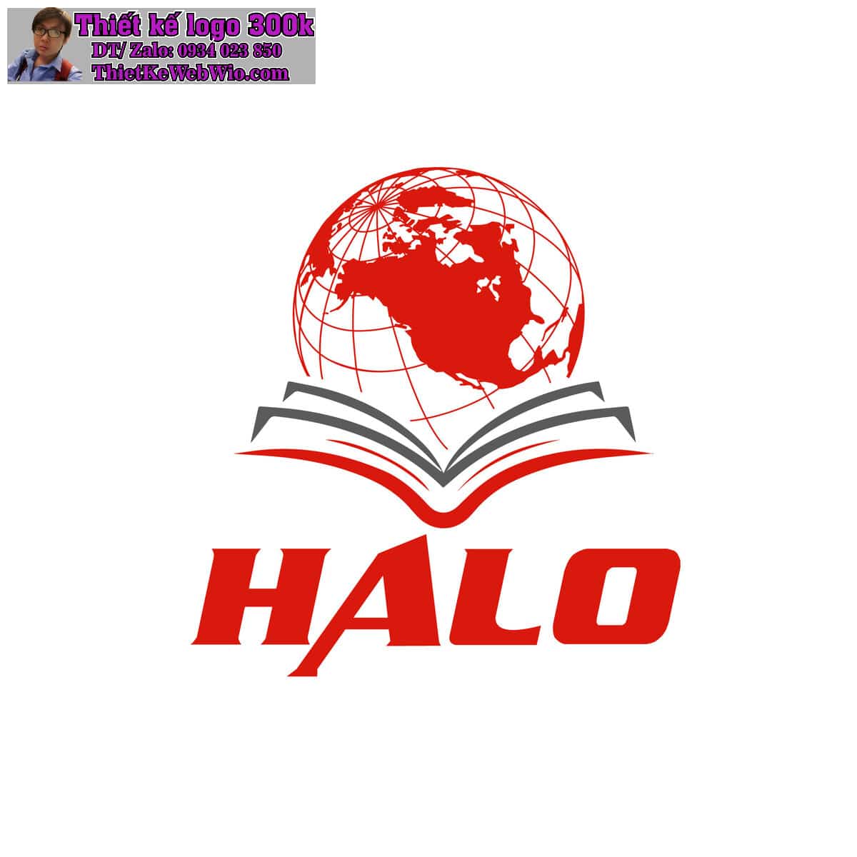 Thiết kế logo đào tạo ngoại ngữ và tư vấn du học HALO Thiết kế logo đào tạo ngoại ngữ và tư vấn du học HALO