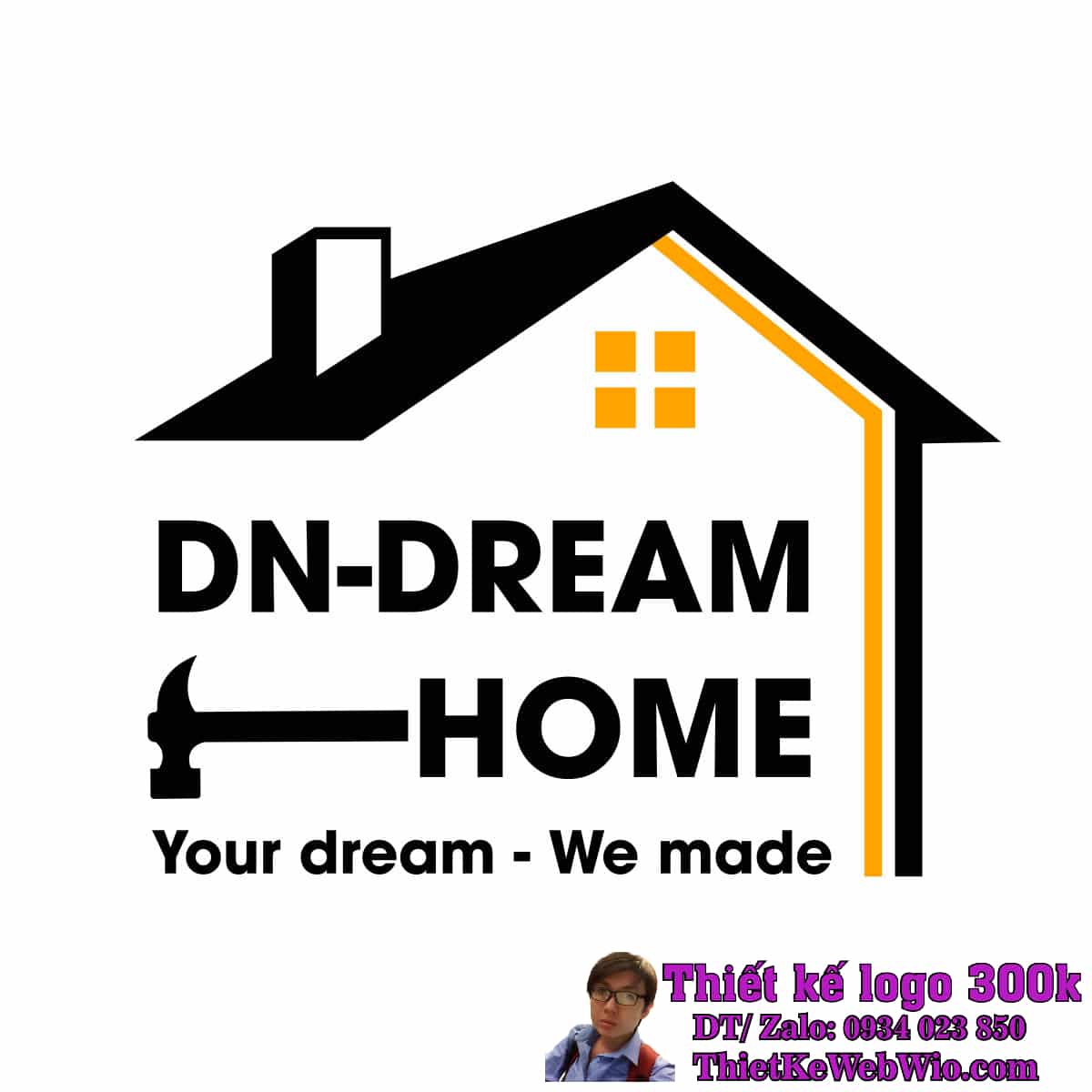 Thiết kế logo dịch vụ bảo trì nhà ở DN-Dream Home Thiết kế logo dịch vụ bảo trì nhà ở DN-Dream Home