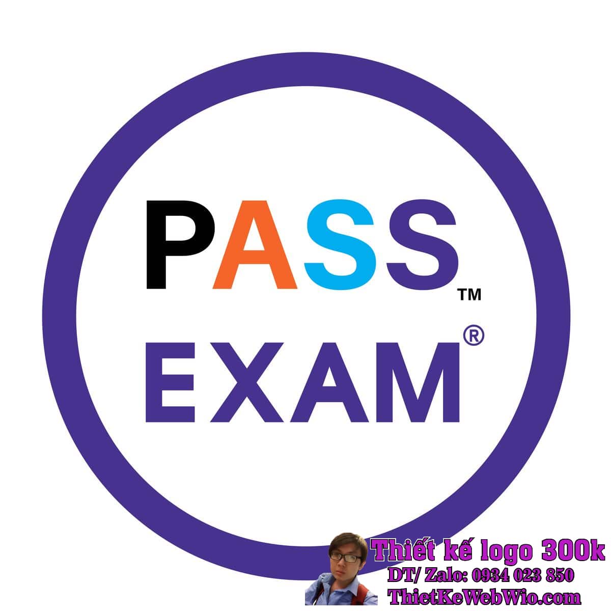Thiết kế logo giáo dục PASS EXAM Thiết kế logo giáo dục PASS EXAM