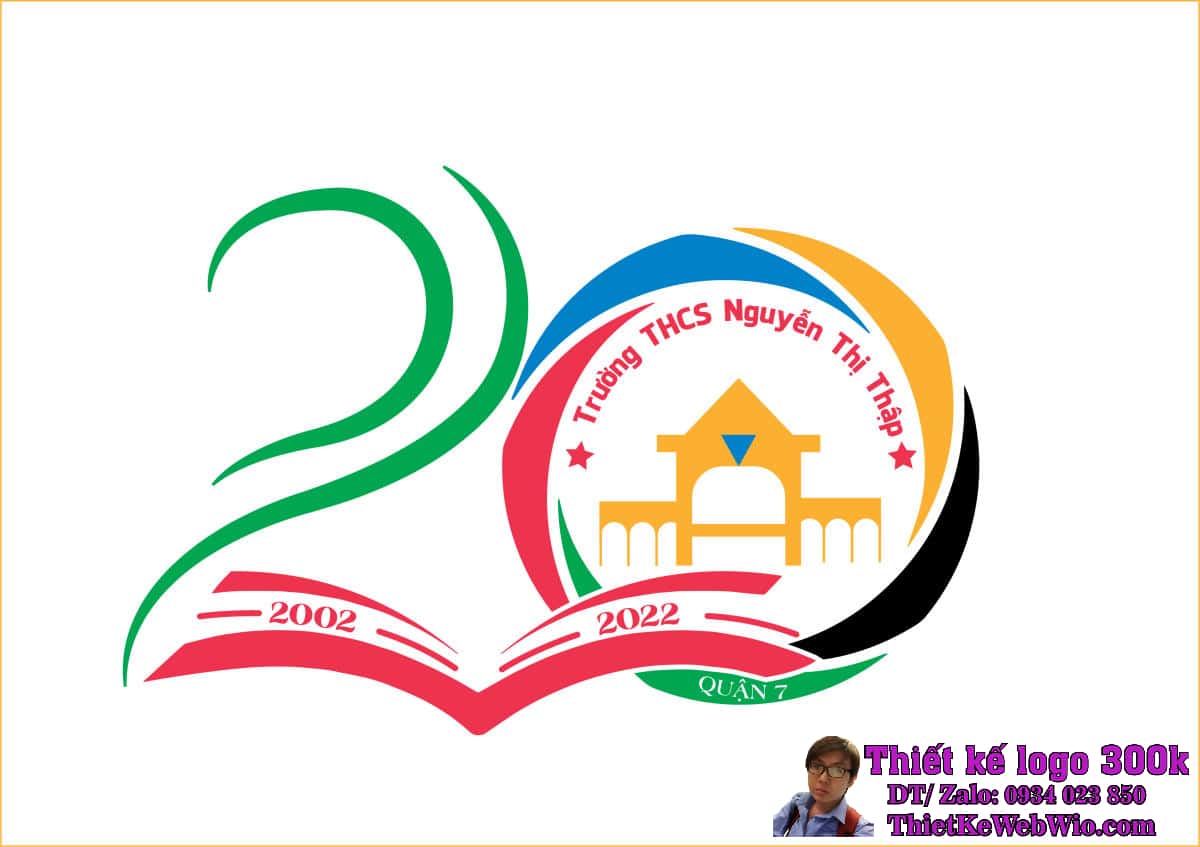 Thiết kế logo kỷ niệm 20 năm thành lập trường Nguyễn Thị Thập Thiết kế logo kỷ niệm 20 năm thành lập trường Nguyễn Thị Thập