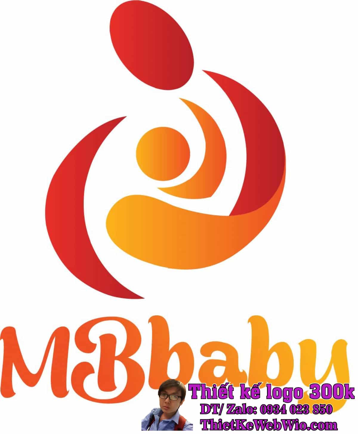 Thiết kế logo mẹ và bé MBbaby Thiết kế logo mẹ và bé MBbaby