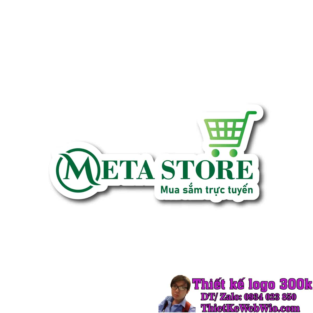 Thiết kế logo mua sắm trực tuyến META STORE Thiết kế logo mua sắm trực tuyến META STORE
