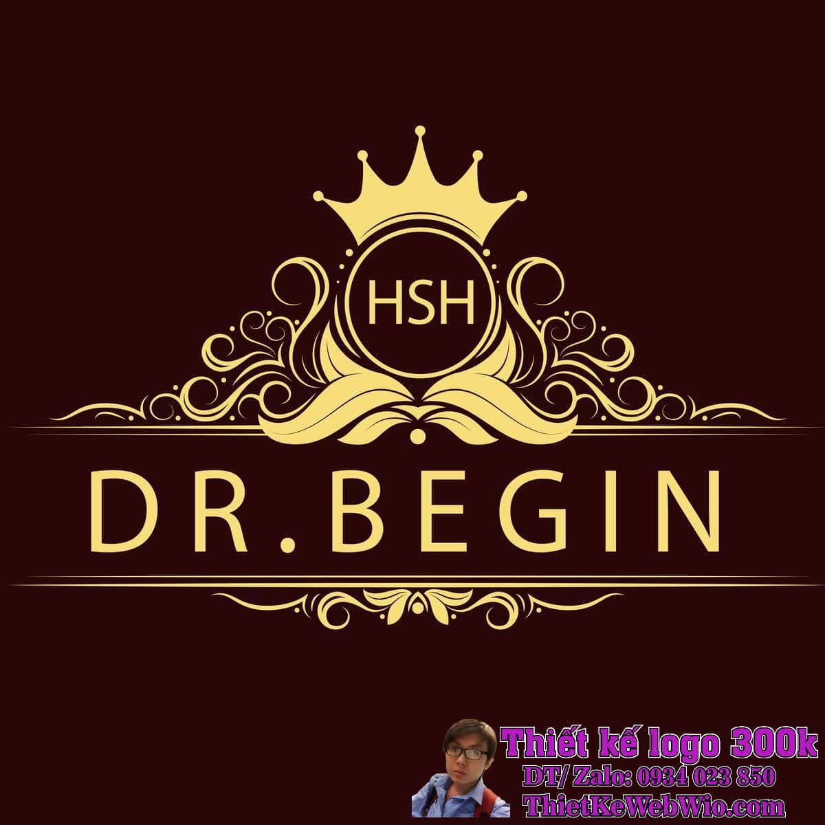 Thiết kế logo mỹ phẩm HSH Thiết kế logo mỹ phẩm HSH