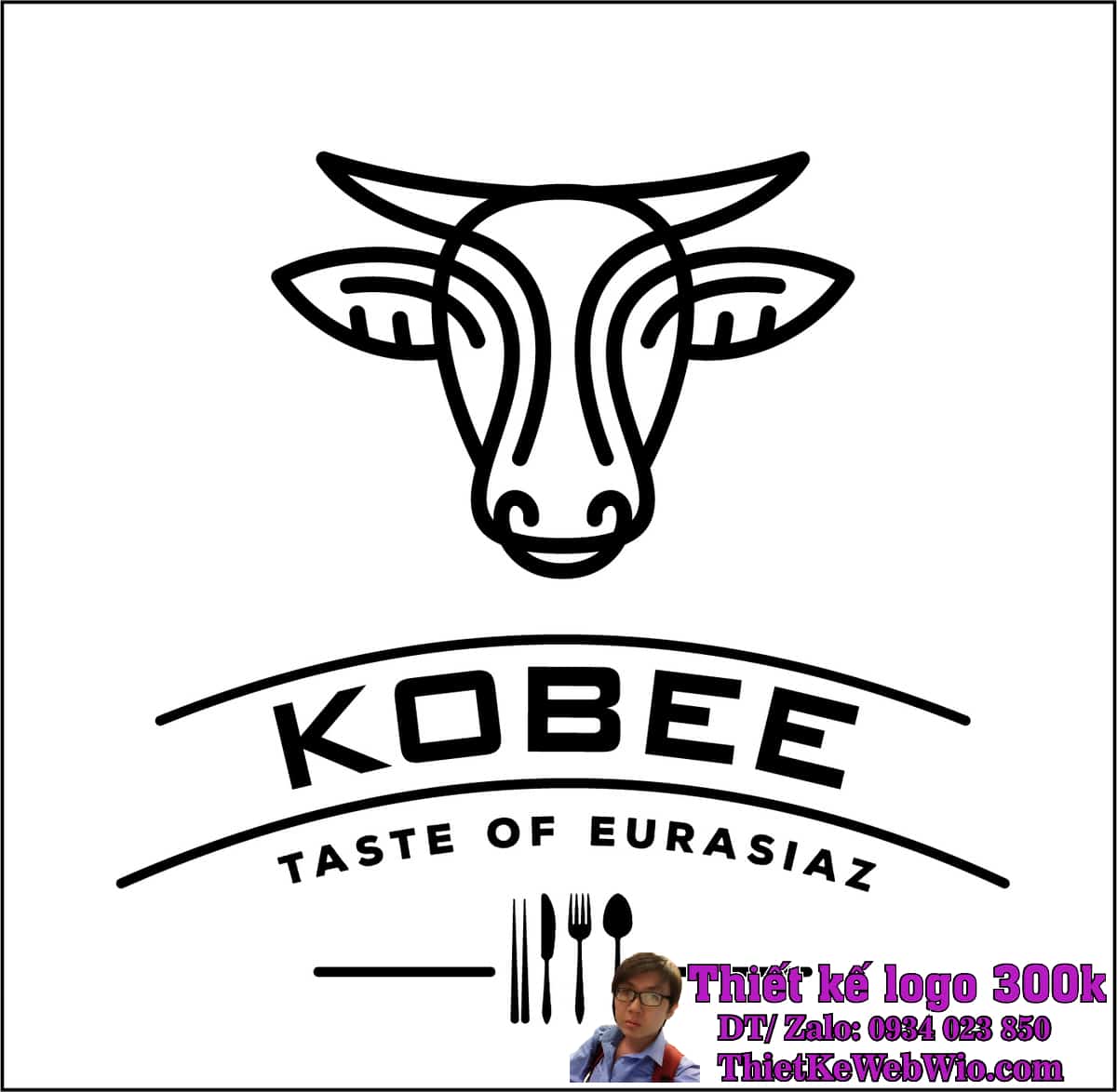 Thiết kế logo nhà hàng & cafe KOBEE Thiết kế logo nhà hàng & cafe KOBEE