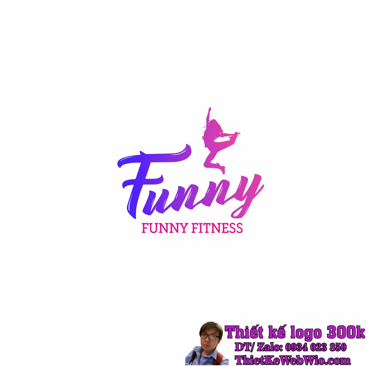 Thiết kế logo nhảy Zumba FUNNY FITNESS Thiết kế logo nhảy Zumba FUNNY FITNESS