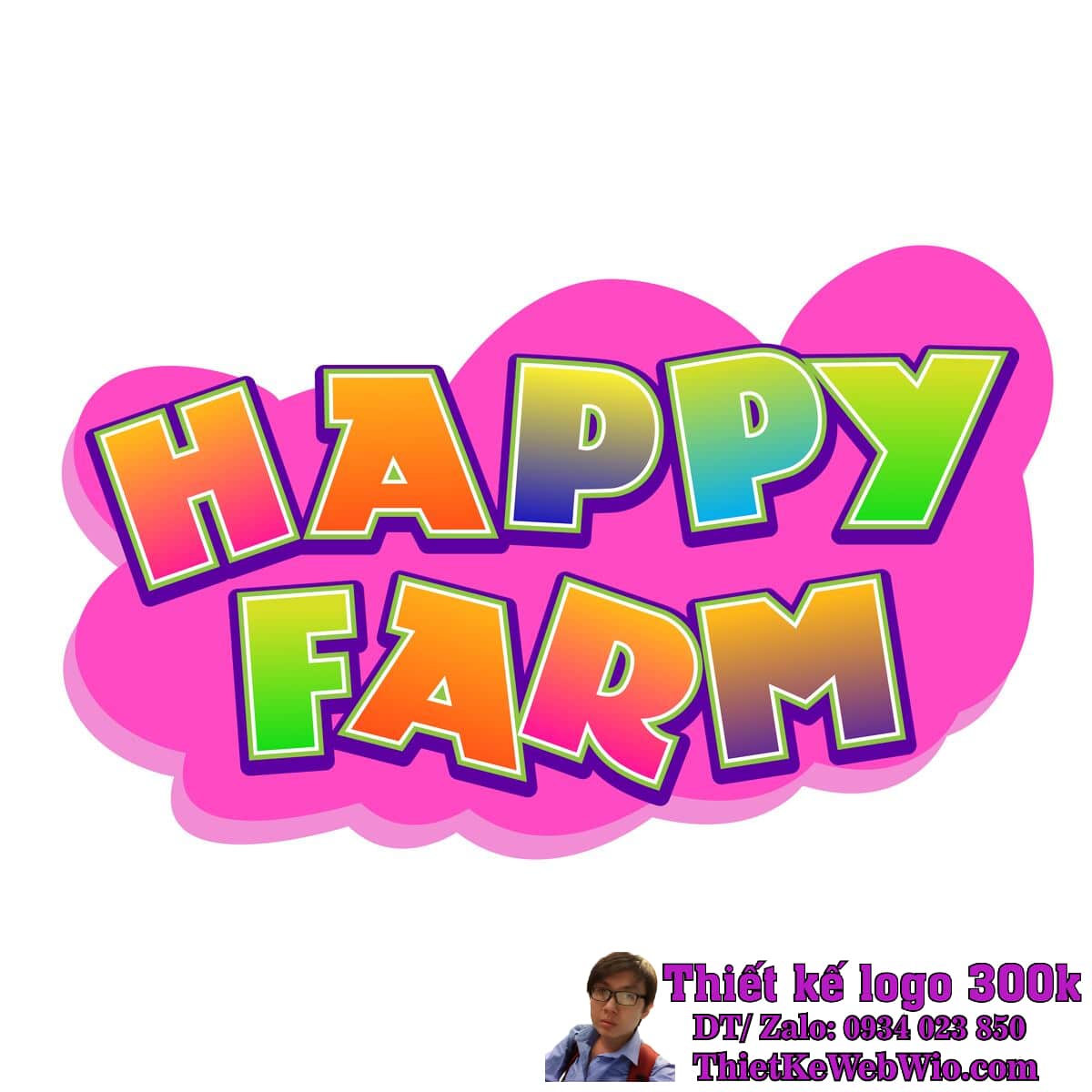 Thiết kế logo nông trại Happy Farm Thiết kế logo nông trại Happy Farm
