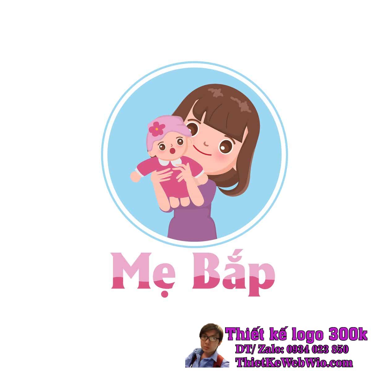 Thiết kế logo sản phẩm mẹ và bé Mẹ Bắp Thiết kế logo sản phẩm mẹ và bé Mẹ Bắp