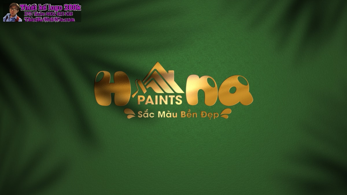 Thiết kế logo sơn tường trang trí nội thất Hana Paints Thiết kế logo sơn tường trang trí nội thất Hana Paints