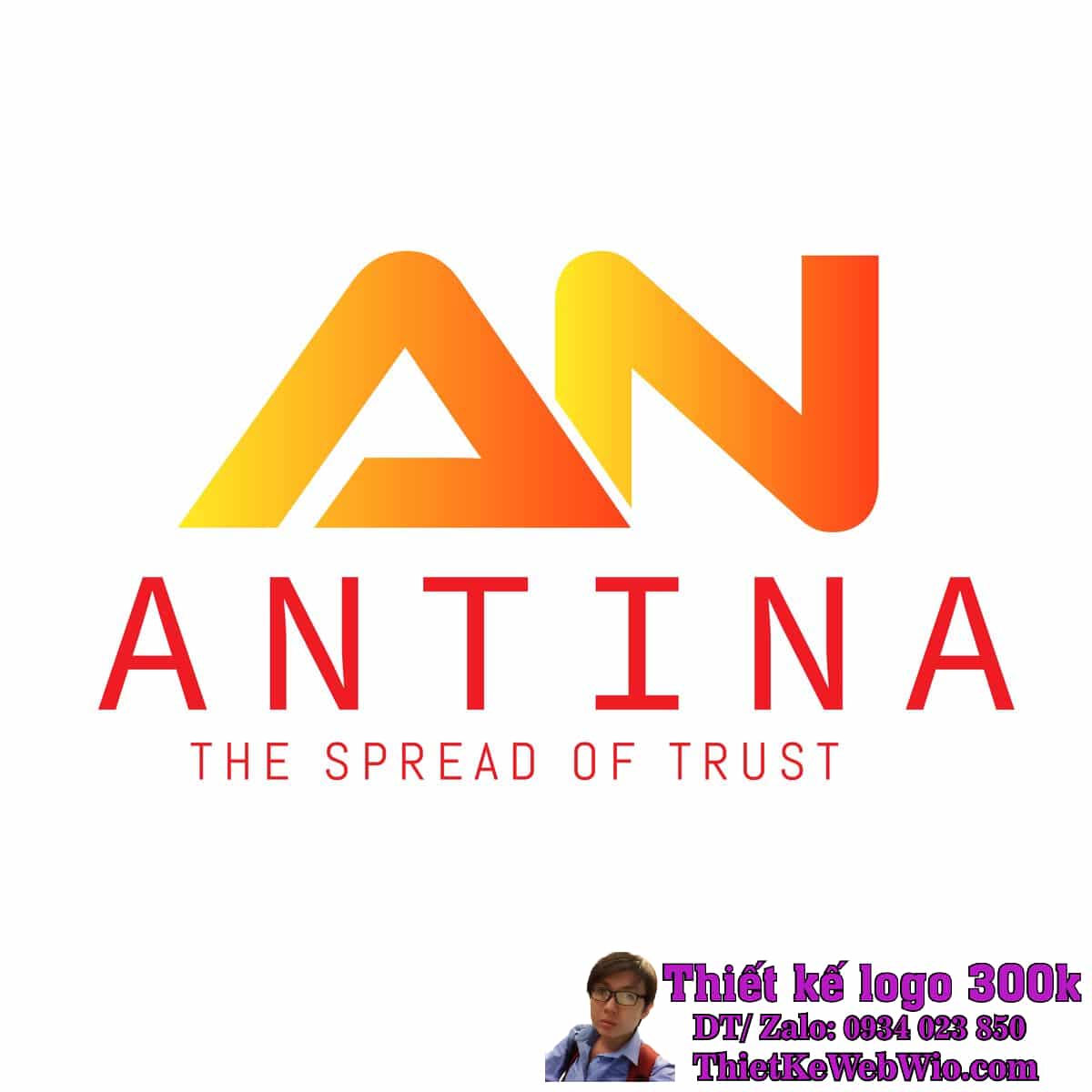 Thiết kế logo thương mại và vận tải AN (ANTINA) Thiết kế logo thương mại và vận tải AN (ANTINA)