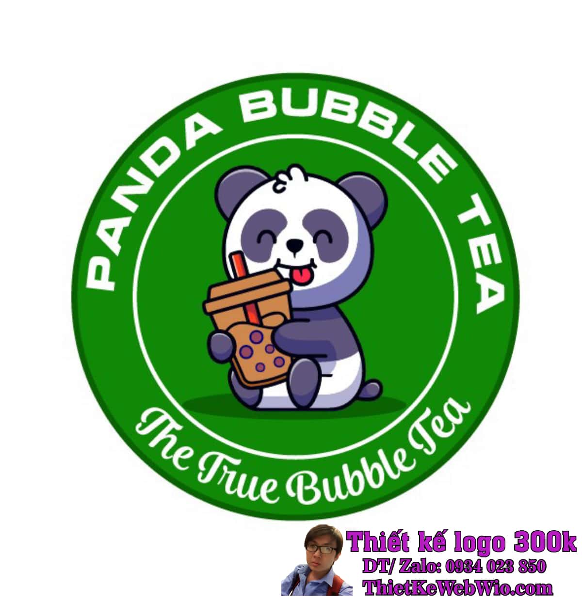 Thiết kế logo trà sữa Panda Bubble Tea Thiết kế logo trà sữa Panda Bubble Tea