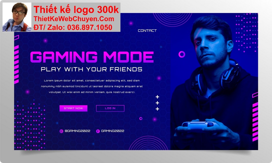 Thiết kế web Bán phụ kiện game thủ chuyên nghiệp Thiết kế web Bán phụ kiện game thủ chuyên nghiệp