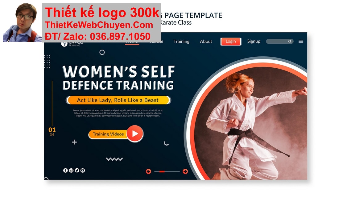 Thiết kế web CLB Võ thuật chuyên nghiệp Thiết kế web CLB Võ thuật chuyên nghiệp