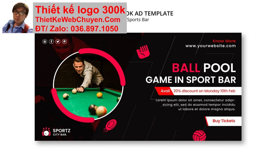Thiết kế web CLB quán bida billiard chuyên nghiệp