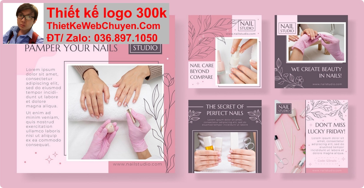 Thiết kế web Dịch vụ làm đẹp Nail Mi Tóc chuyên nghiệp Thiết kế web Dịch vụ làm đẹp Nail Mi Tóc chuyên nghiệp