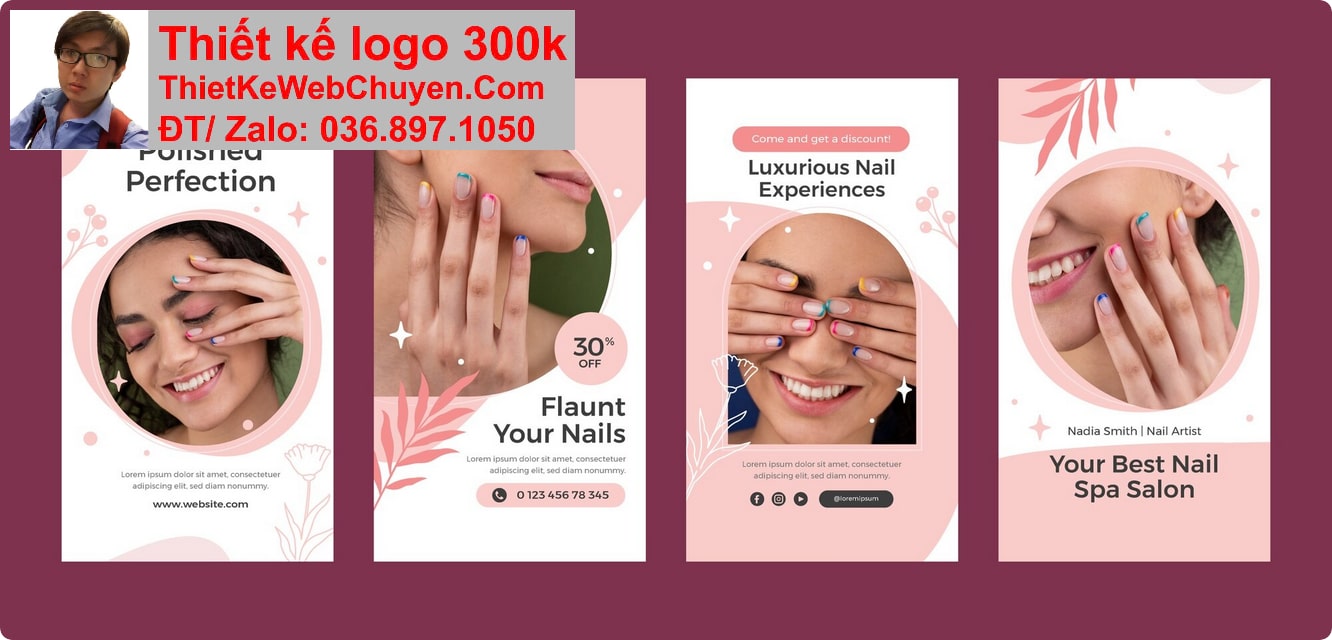 Thiết kế web Dịch vụ làm đẹp Nail Mi Tóc chuyên nghiệp Thiết kế web Dịch vụ làm đẹp Nail Mi Tóc chuyên nghiệp