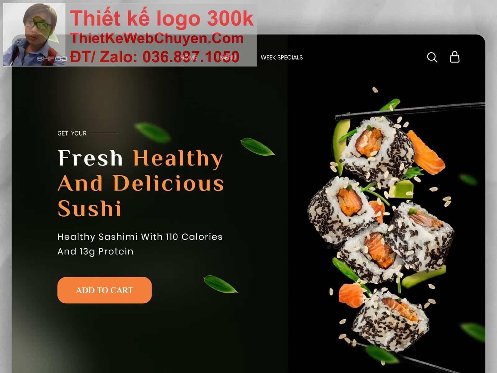 Thiết kế web Nhà hàng sushi chuyên nghiệp Thiết kế web Nhà hàng sushi chuyên nghiệp