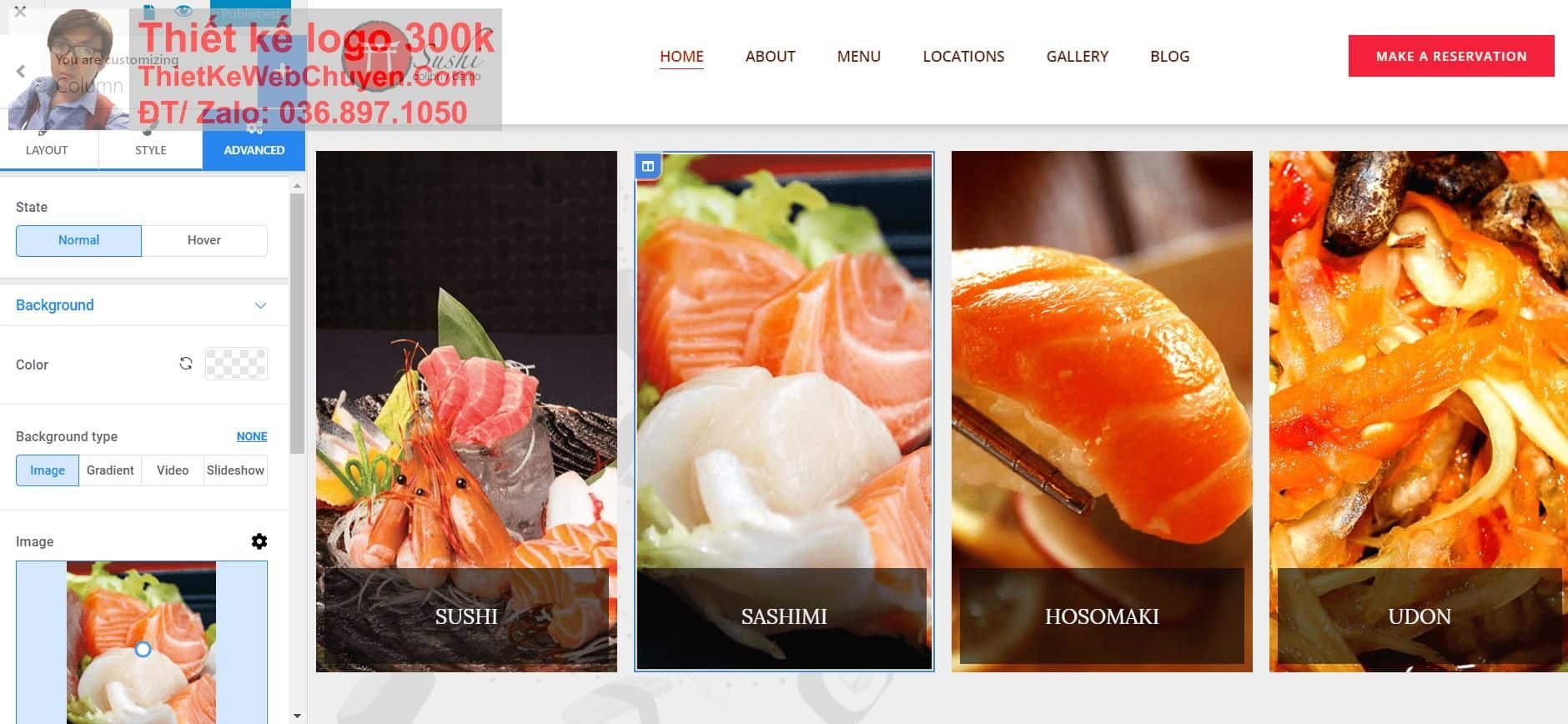 Thiết kế web Nhà hàng sushi chuyên nghiệp Thiết kế web Nhà hàng sushi chuyên nghiệp