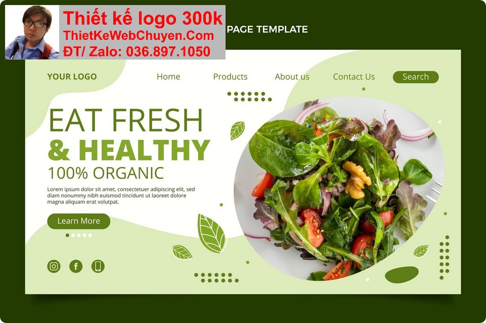 Thiết kế web Quán ăn chay chuyên nghiệp Thiết kế web Quán ăn chay chuyên nghiệp