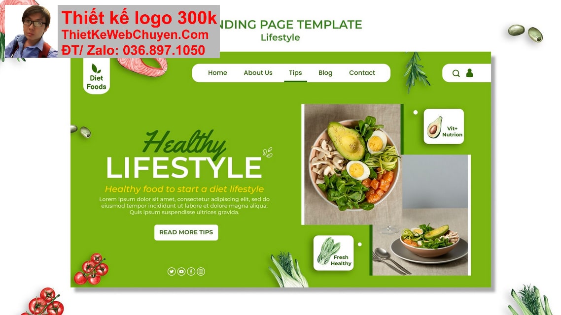 Thiết kế web Quán ăn chay chuyên nghiệp Thiết kế web Quán ăn chay chuyên nghiệp