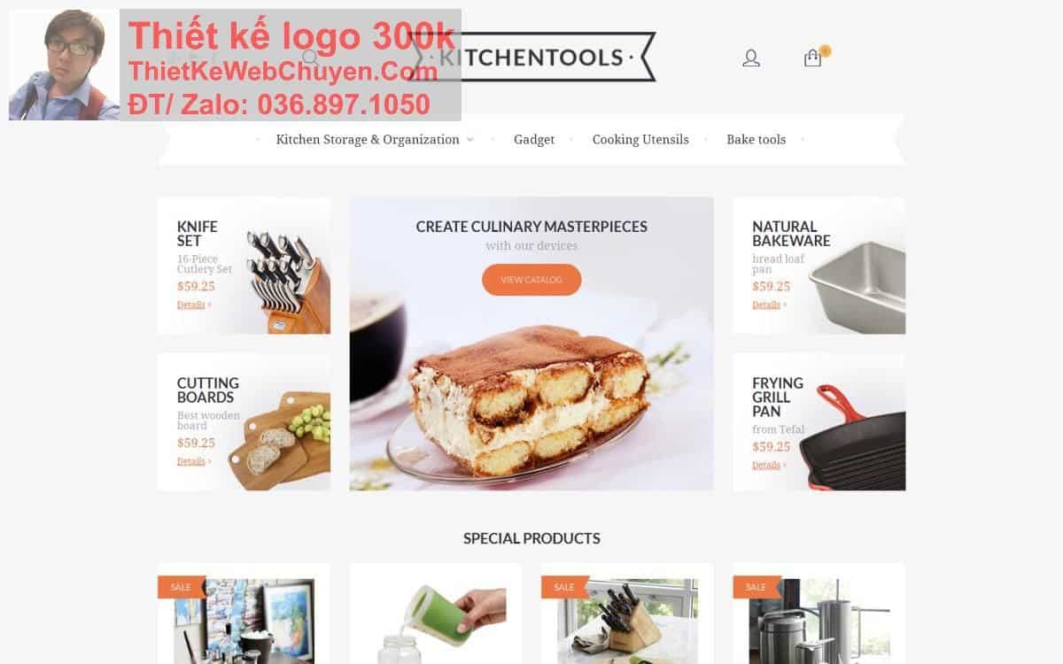 Thiết kế web bán Đồ dùng nhà bếp chuyên nghiệp Thiết kế web bán Đồ dùng nhà bếp chuyên nghiệp
