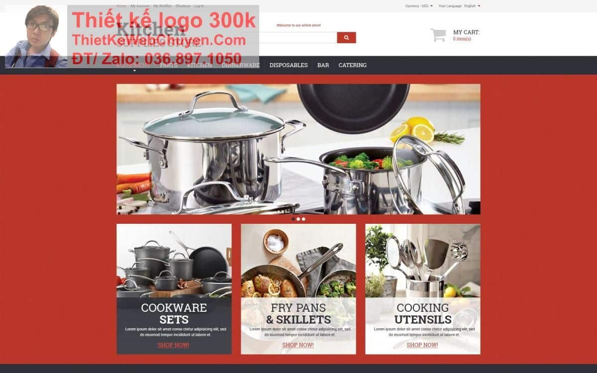 Thiết kế web bán Đồ dùng nhà bếp chuyên nghiệp Thiết kế web bán Đồ dùng nhà bếp chuyên nghiệp