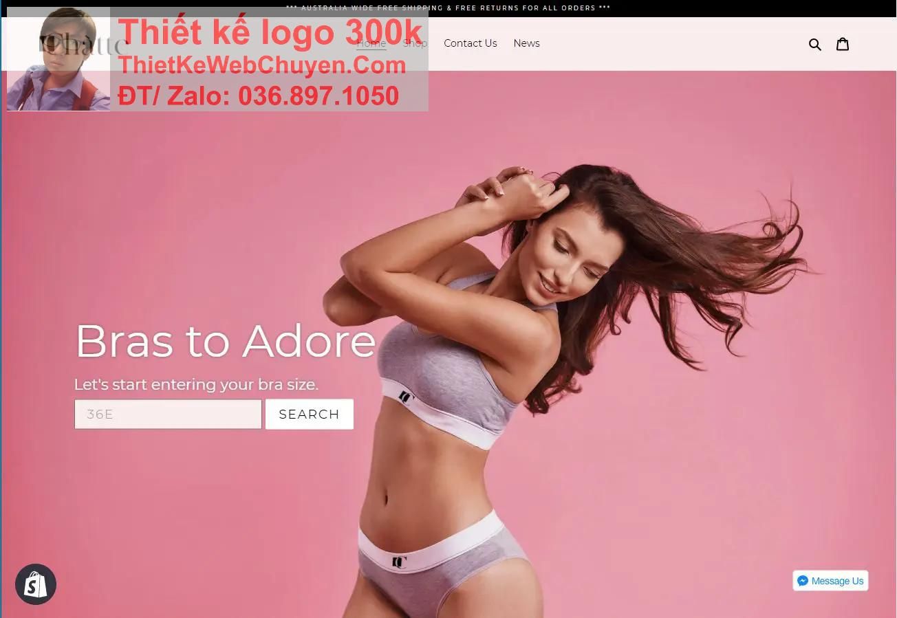 Thiết kế web bán Đồ lót nữ chuyên nghiệp Thiết kế web bán Đồ lót nữ chuyên nghiệp
